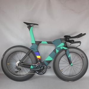 2021 new paint TT Bike TT Bicycle Time Trial Triathlon Carbon Fiber Carbon black color Painting Frame with DI2 R8060 groupset